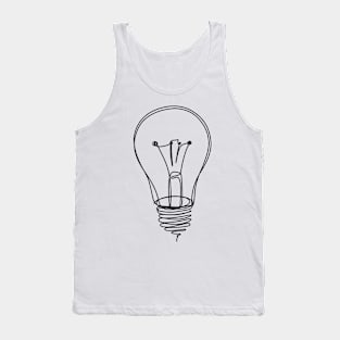 Lightbulb line drawing Tank Top